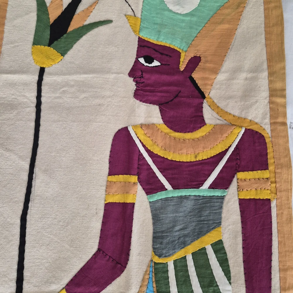 Vintage Egyptian Handmade Wall Tapestry